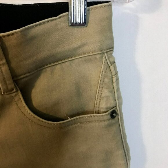 Bass Cropped Pants 5-Pocket Stretch Waist Cotton Blend Khaki Tan Women's Size 6 - Picture 4 of 16